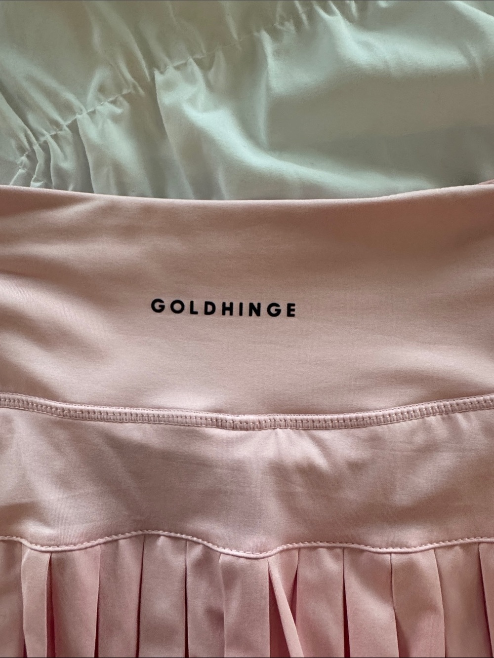 Gold Hinge Pleated Tennis Skirt - Picture 3 of 4